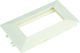 Dabler Channel Component Triple Switch Support Frame with Cover Dimensions 45x45mm 251/12
