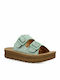 Parex Women's Flat Sandals Anatomic Flatforms In Turquoise Colour