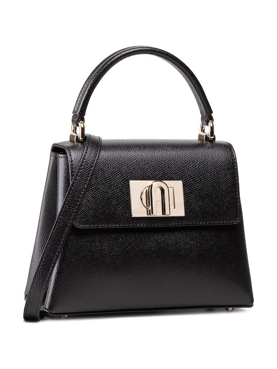 Furla 1927 Leather Women's Bag Handbag Black
