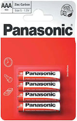 Panasonic Цинкови батерии Цинк AAA 1.5V 4бр