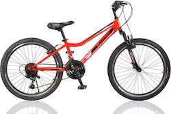 Byox Zante 24" Παιδικό Mountain Bike 21 Ταχυτήτων Κόκκινο