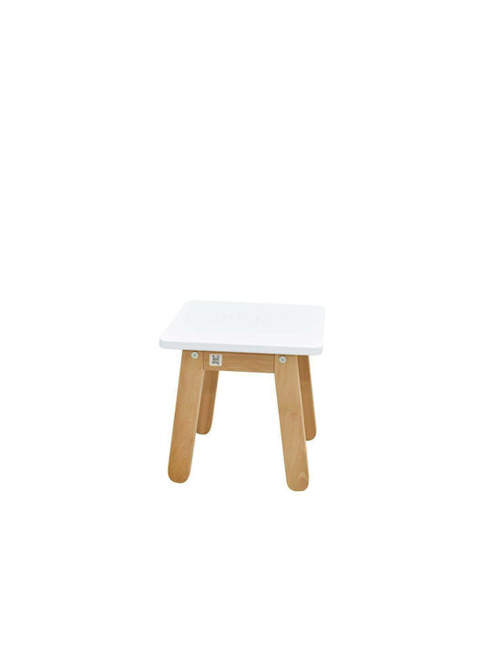 Stool Woody White 30x30x30cm