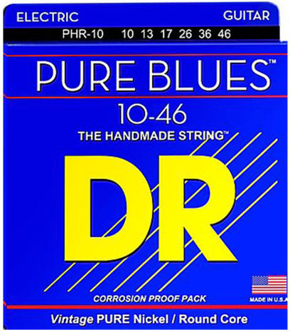 DR Pure Blues Набор Струни За Електрическа Китара Чист Никел 10 - 46 Medium