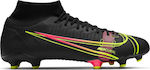 Nike Mercurial Superfly 8 Academy MG Ψηλά Ποδοσφαιρικά Παπούτσια με Τάπες Μαύρα