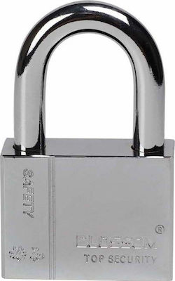 Blossom LS21 Steel Padlock Brass with Key Nickel 50mm 1pcs