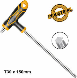 Ingco Κλειδί Torx σε Σχήμα Ταφ με Μύτη Μεγέθους T30