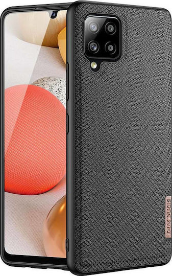 Dux Ducis Fino Umschlag Rückseite Silikon / Stoff Schwarz (Galaxy A42)