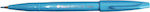 Pentel Brush Sign Pen Design Marker 1mm Light Blue