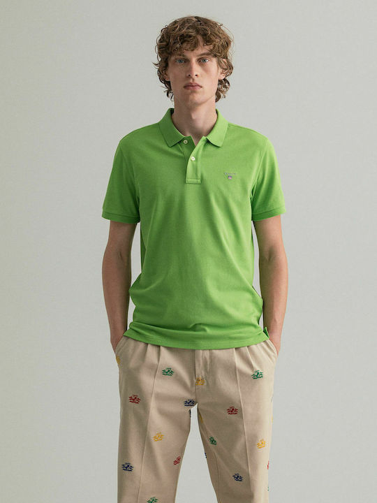 Gant Men's Short Sleeve Blouse Polo Green