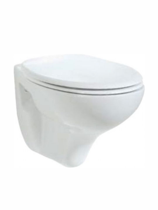 Creavit Apollo Λεκάνη Κρεμαστή με Slim Κάλυμμα Thermoplast Soft Close Λευκή