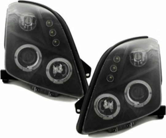 Tuning-Tec Μπροστινά Φανάρια Angel Eyes Suzuki Swift 2005-2010 2τμχ