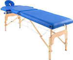 ICosmetics Κρεβάτι Μασάζ Φυσικοθεραπείας σε Μπλε Χρώμα