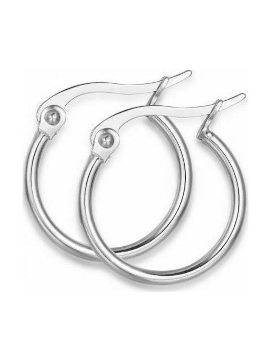 Luca Barra Earrings Hoops made of Steel OK946