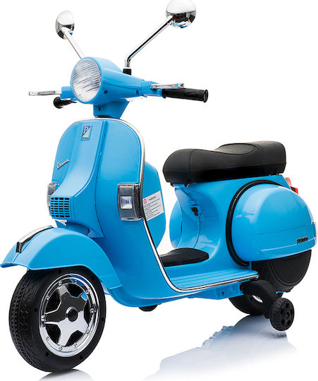 Vespa Piaggio Vintage Kids Electric Motorcycle Licensed 12 Volt Blue