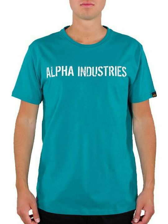 Alpha Industries RBF Moto T-shirt Bărbătesc cu Mânecă Scurtă Albastru deschis
