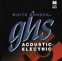 GHS Strings Set Corzi Pentru Chitară Acustică Bronze Alb 13 - 56 Medium GHS Strings Set Corzi Pentru Chitară Acustică Bronze Alb 13 - 56 Medium