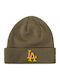 New Era Los Angeles Dodgers Knitted Beanie Cap Khaki