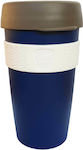 Kawacom Ipanema Κούπα Με Καπάκι Πλαστική Μπλε 454ml