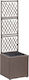 vidaXL Raised Wooden-Frame Brown Flower Pot Plastic Brown 30x30x107cm