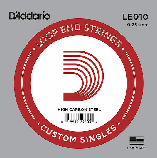 Daddario Coardă Oțel Individuală pentru Bouzouki Loop End Singles Plain D (Re) 11"