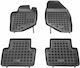 Rezaw Plast Set of Front and Rear Mats 4pcs Tray Type for Volvo S80 1998-2006 Black