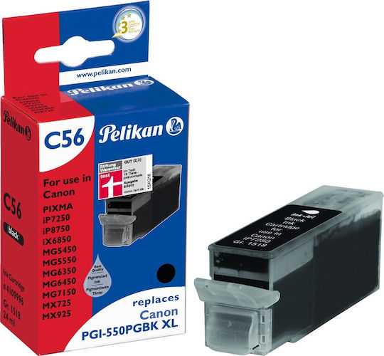 Pelikan C56 Συμβατό Μελάνι Εκτυπωτή InkJet Canon PGI-550BK XL 24ml Μαύρο