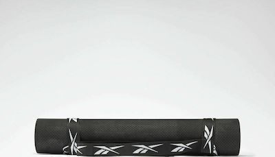 Reebok Tech Style Στρώμα Γυμναστικής Yoga/Pilates Μαύρο με Ιμάντα Μεταφοράς (180x60x0.5cm)