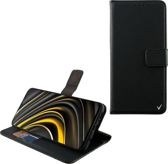 Volte-Tel Allure Magnet Wallet Piele Negru (Poco M3 / Redmi 9T)