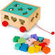 Ecotoys Συρόμενο Παιχνίδι Wooden Sorter Cart With Blocks από Ξύλο για 24+ Μηνών
