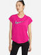 Nike Icon Clash Women's Athletic T-shirt Dri-Fit Fuchsia