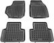 Rezaw Plast Set of Front and Rear Mats 4pcs Tray Type for Fiat Croma 2005+ Black