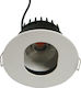 Viokef Top Spot Rund Metallisch Einbau Spot mit integriertem LED Weiß 9x9cm. 1Stück