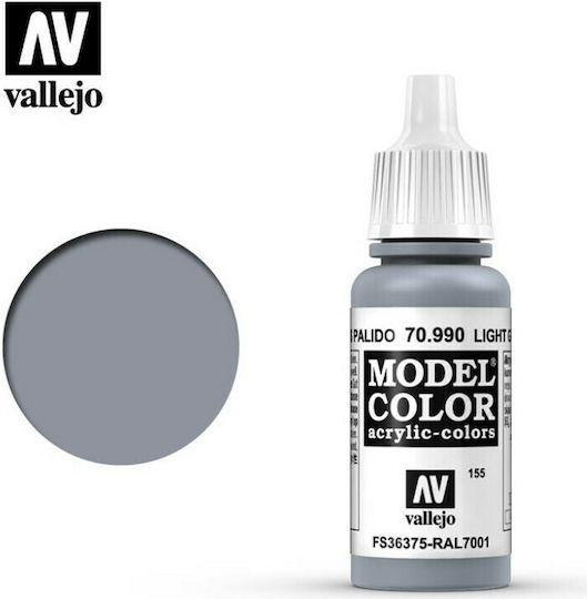 Acrylicos Vallejo Model Modellbau Farbe Light Grey 17ml