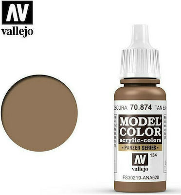 Acrylicos Vallejo Model Model Making Paint Tan 17ml 70.874