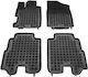 Rezaw Plast Set of Front and Rear Mats 4pcs Tray Type for Honda FR-V 2004-2009 Black