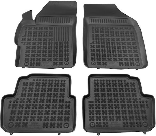 Rezaw Plast Satz Vorder- und Hintermatten Wannenartig 4Stück aus Gummi für Chevrolet Funke 2013+ Schwarz