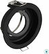 Trio Lighting Kenai Στρογγυλό Μεταλλικό Χωνευτό Σποτ με Ντουί GU10 Κινούμενο Μαύρο
