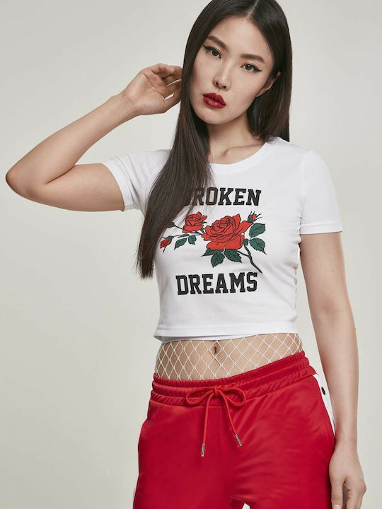 MT1111 Γυναικείο Crop T-shirt Λευκό