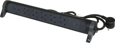 Legrand Steckdosenleiste mit Überspannungsschutz 6 Steckdosen mit Schalter und Kabel 1.5m Schwarz