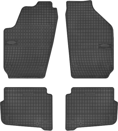 Frogum Set of Front and Rear Mats 4pcs for Seat Ibiza Skoda Fabia 2002-2008 Black