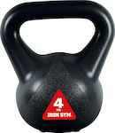 Iron Gym Kettlebell Βινυλίου 4kg Μαύρο