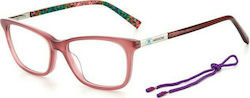 Missoni Kids Acetate Butterfly Prescription Eyeglass Frames Pink MMI 0053 G3I