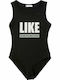 Kinder-Bodysuit Ärmellos Schwarz Like to Be Star