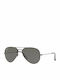 Ray Ban Aviator Unisex Sunglasses with Black Metal Frame and Black Polarized Lens RB3025 002/48
