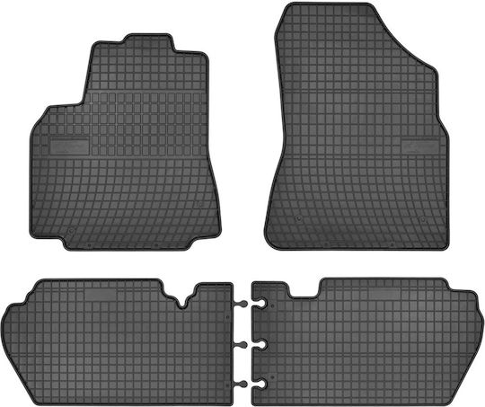 Frogum Set of Front and Rear Mats 4pcs for Peugeot Partner Citroen Berlingo 2008 Black
