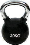 H&S Black Rubber Kettlebell 20kg