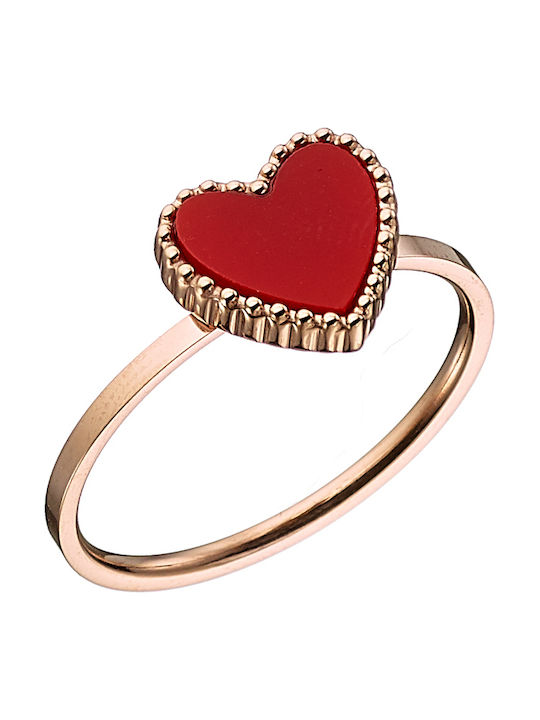 Amor Amor Women's Ring from Steel Gold Plated