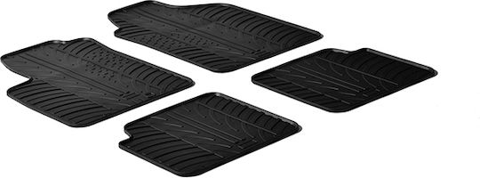 Gledring Set of Front and Rear Mats 4pcs for Fiat 500 2007-2012 Black
