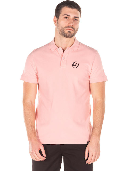 District75 Herren Kurzarmshirt Polo Rosa