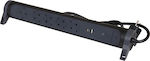 Legrand Steckdosenleiste mit Überspannungsschutz 5 Steckdosen mit Schalter, 1 Steckplätze USB und Kabel 1.5m Gray